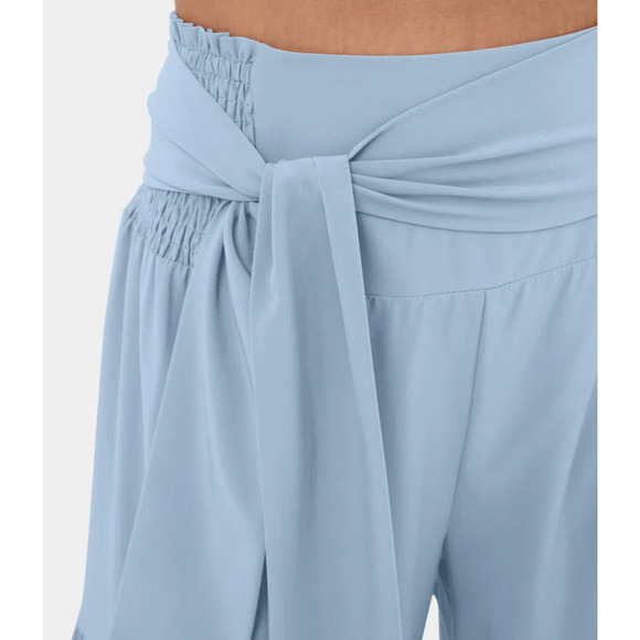 Halara Women's Breezeful High Waisted Shirred Tie Front Wide Leg Pants Large NWT - Picture 3 of 13